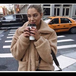 Faux Fur Teddy Bear Sherpa Coat